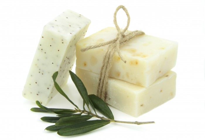 Natural soap with olive, daphne and poppy seeds